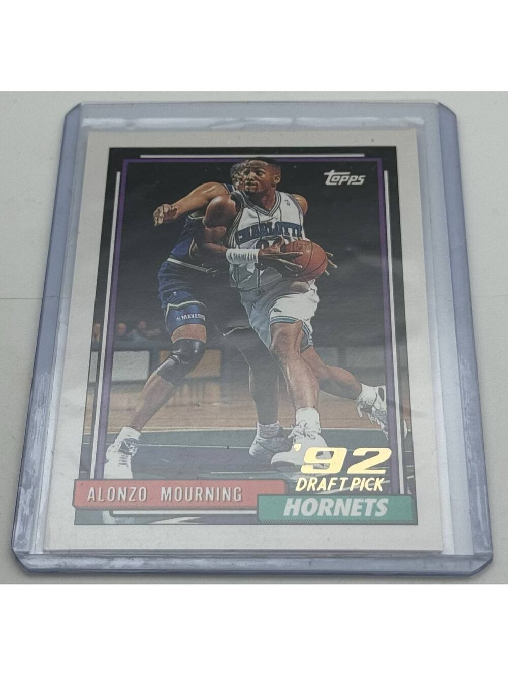 1992-93 Topps Alonzo Mourning #393 Rookie Card RC Charlotte Hornets